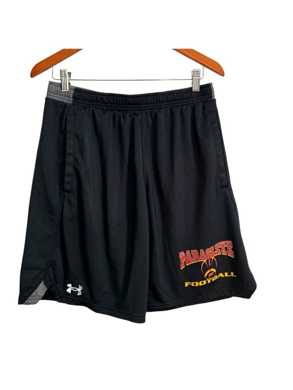 Under Armour Paraclete Football Mens Athletic Shorts Size L Black